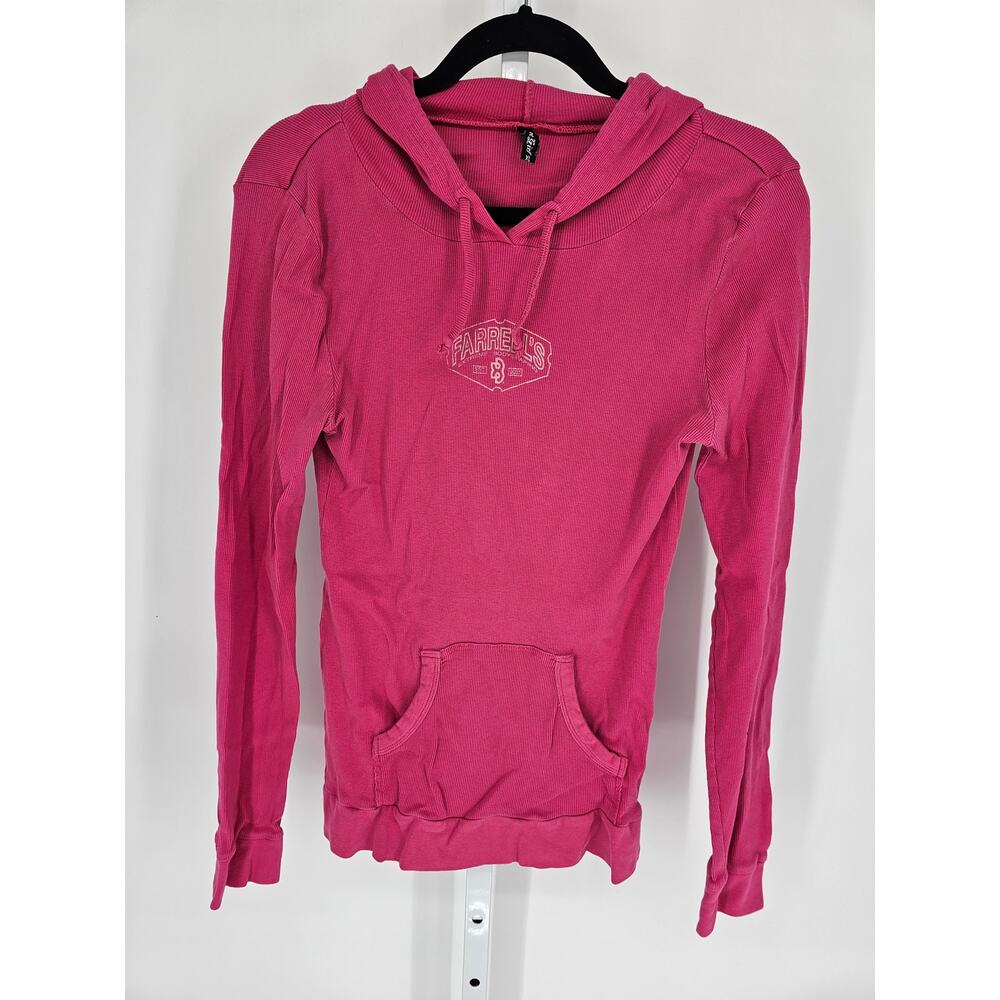 Sweet Girl Women's Pink Farrell's Rib Knitted Pullover Hoodie Size XL